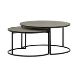 Armen Living Rina Concrete + Metal Nesting Coffee Table - 2-Piece