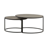 Armen Living Rina Concrete + Metal Nesting Coffee Table - 2-Piece