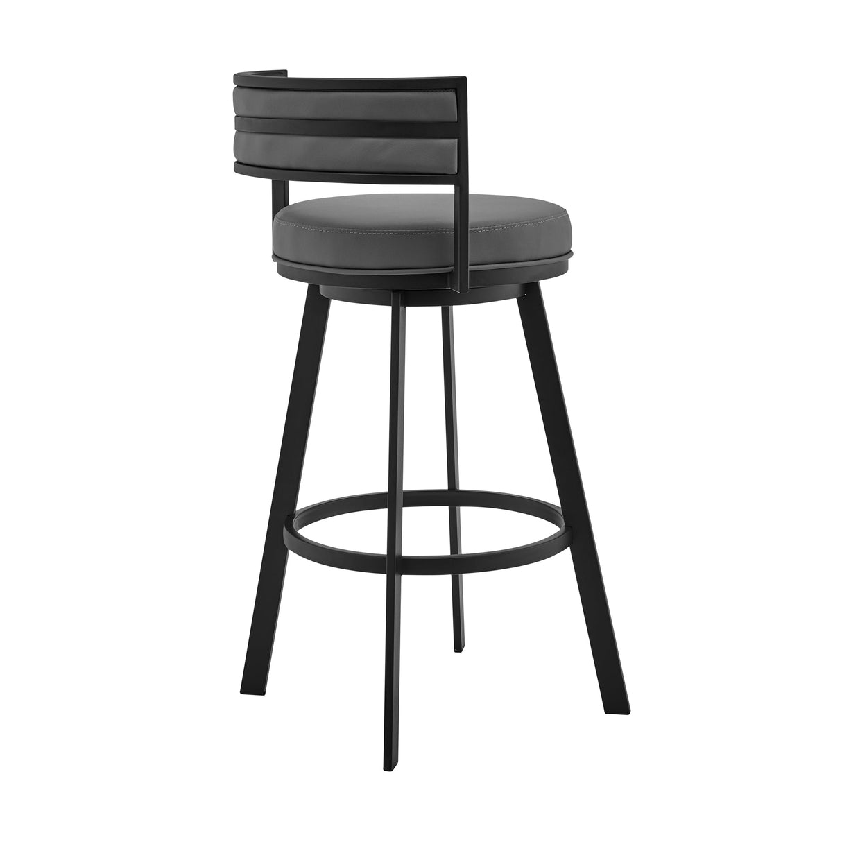 Armen Living Roman Metal/Faux Leather 100% Polyurethane Barstool