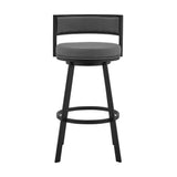 Armen Living Roman Metal/Faux Leather 100% Polyurethane Barstool