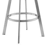 Armen Living Roman Stainless Steel. Faux Leather 100% Polyurethane Barstool