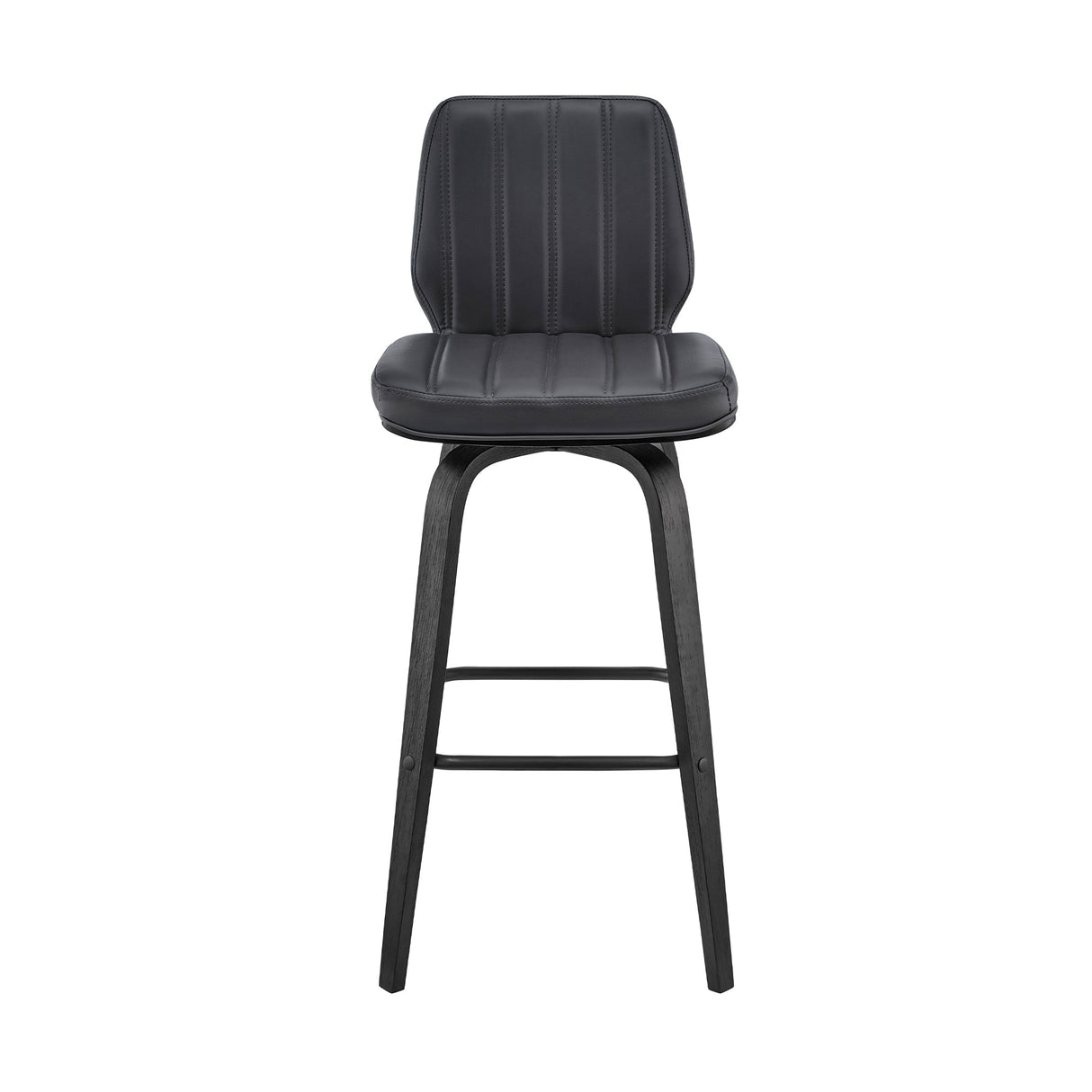 Armen Living Renee Poplar bentwood/Metal/Faux Leather/Foam 100% Polyurethane Swivel Barstool