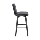 Armen Living Renee Poplar bentwood/Metal/Faux Leather/Foam 100% Polyurethane Swivel Barstool