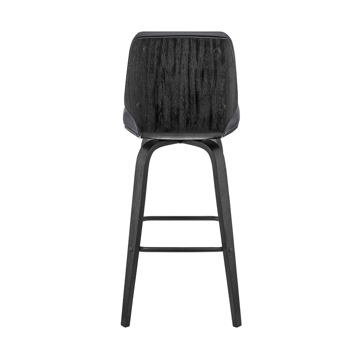 Armen Living Renee Poplar bentwood/Metal/Faux Leather/Foam 100% Polyurethane Swivel Barstool