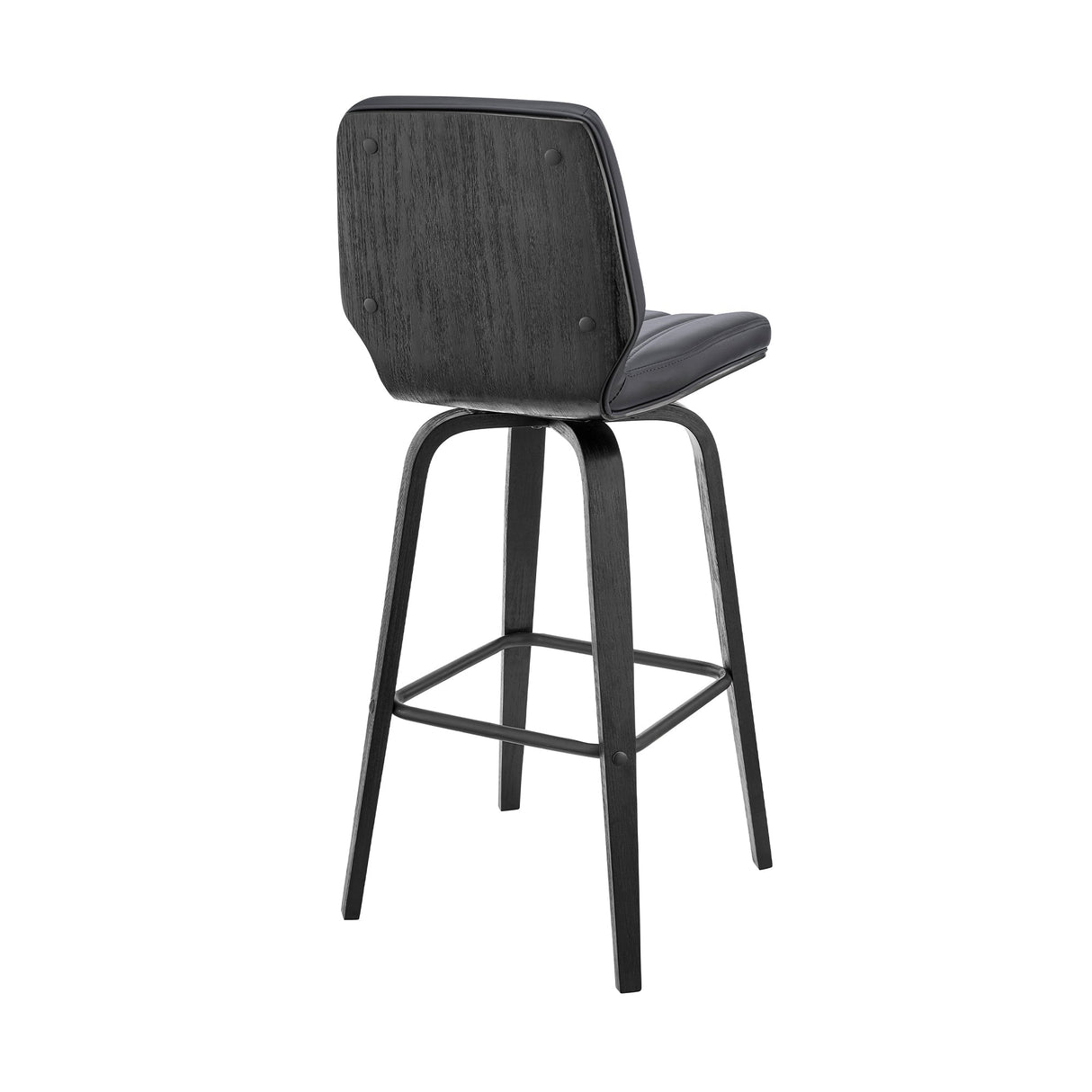 Armen Living Renee Poplar bentwood/Metal/Faux Leather/Foam 100% Polyurethane Swivel Barstool