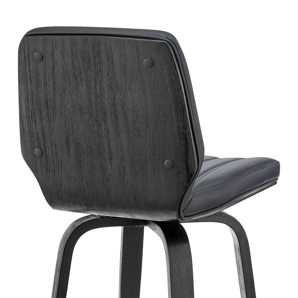 Armen Living Renee Poplar bentwood/Metal/Faux Leather/Foam 100% Polyurethane Swivel Barstool