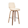 Armen Living Renee Poplar bentwood/Metal/Faux Leather/Foam 100% Polyurethane Swivel Barstool