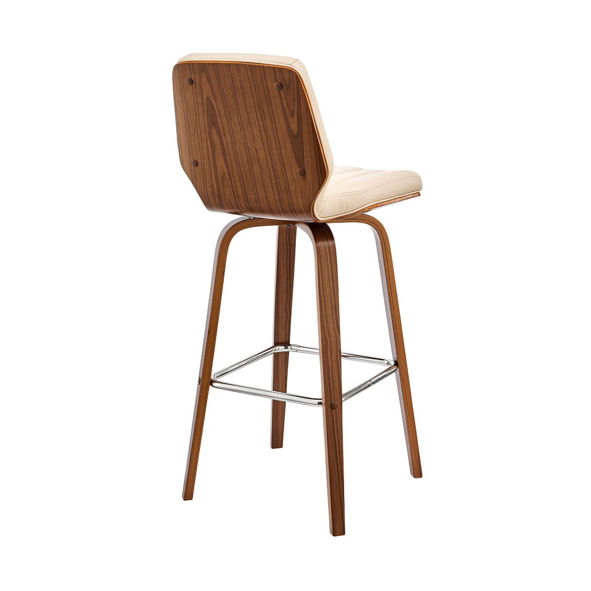 Armen Living Renee Poplar bentwood/Metal/Faux Leather/Foam 100% Polyurethane Swivel Barstool