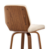 Armen Living Renee Poplar bentwood/Metal/Faux Leather/Foam 100% Polyurethane Swivel Barstool