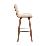 Armen Living Renee Poplar bentwood/Metal/Faux Leather/Foam 100% Polyurethane Swivel Barstool