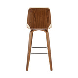 Armen Living Renee Poplar bentwood/Metal/Faux Leather/Foam 100% Polyurethane Swivel Barstool