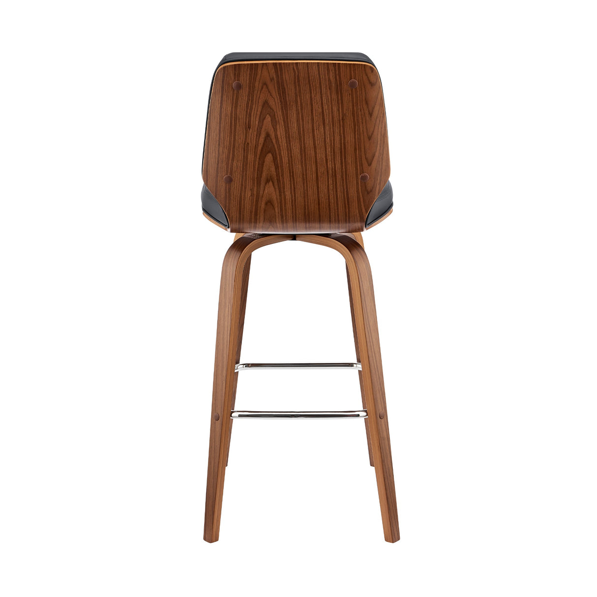 Armen Living Renee Poplar bentwood/Metal/Faux Leather/Foam 100% Polyurethane Swivel Barstool