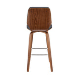 Armen Living Renee Poplar bentwood/Metal/Faux Leather/Foam 100% Polyurethane Swivel Barstool