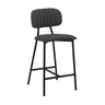 Armen Living Rococo Metal/Faux Leather 100% Polyurethane Barstool