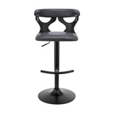 Armen Living Ruth Poplar bentwood/Metal/Faux Leather/Foam 100% Polyurethane Swivel Barstool