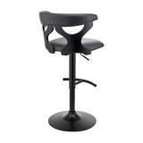 Armen Living Ruth Poplar bentwood/Metal/Faux Leather/Foam 100% Polyurethane Swivel Barstool