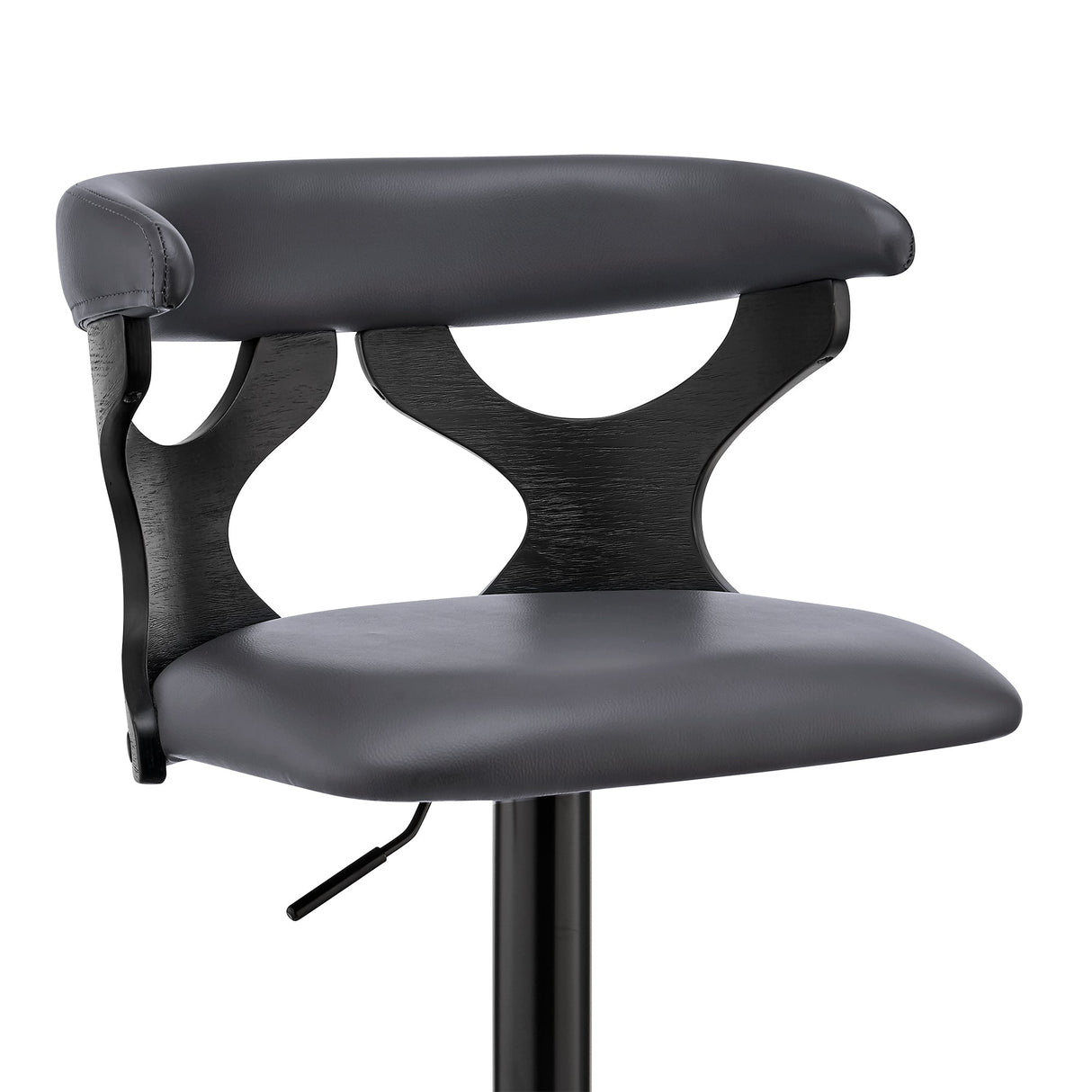 Armen Living Ruth Poplar bentwood/Metal/Faux Leather/Foam 100% Polyurethane Swivel Barstool