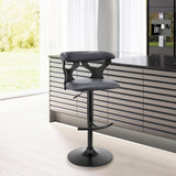 Armen Living Ruth Poplar bentwood/Metal/Faux Leather/Foam 100% Polyurethane Swivel Barstool