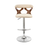 Armen Living Ruth Poplar bentwood/Metal/Faux Leather/Foam 100% Polyurethane Swivel Barstool