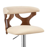 Armen Living Ruth Poplar bentwood/Metal/Faux Leather/Foam 100% Polyurethane Swivel Barstool