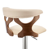 Armen Living Ruth Poplar bentwood/Metal/Faux Leather/Foam 100% Polyurethane Swivel Barstool