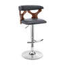 Armen Living Ruth Poplar bentwood/Metal/Faux Leather/Foam 100% Polyurethane Swivel Barstool