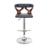 Armen Living Ruth Poplar bentwood/Metal/Faux Leather/Foam 100% Polyurethane Swivel Barstool