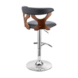 Armen Living Ruth Poplar bentwood/Metal/Faux Leather/Foam 100% Polyurethane Swivel Barstool