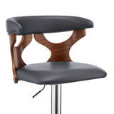 Armen Living Ruth Poplar bentwood/Metal/Faux Leather/Foam 100% Polyurethane Swivel Barstool