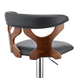 Armen Living Ruth Poplar bentwood/Metal/Faux Leather/Foam 100% Polyurethane Swivel Barstool