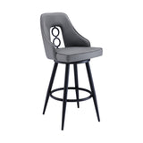 Armen Living Ruby Metal/Faux Leather Polyurethane Barstool