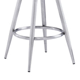 Armen Living Ruby Metal/Faux Leather Polyurethane Barstool