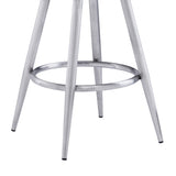 Armen Living Ruby Metal/Faux Leather Polyurethane Barstool