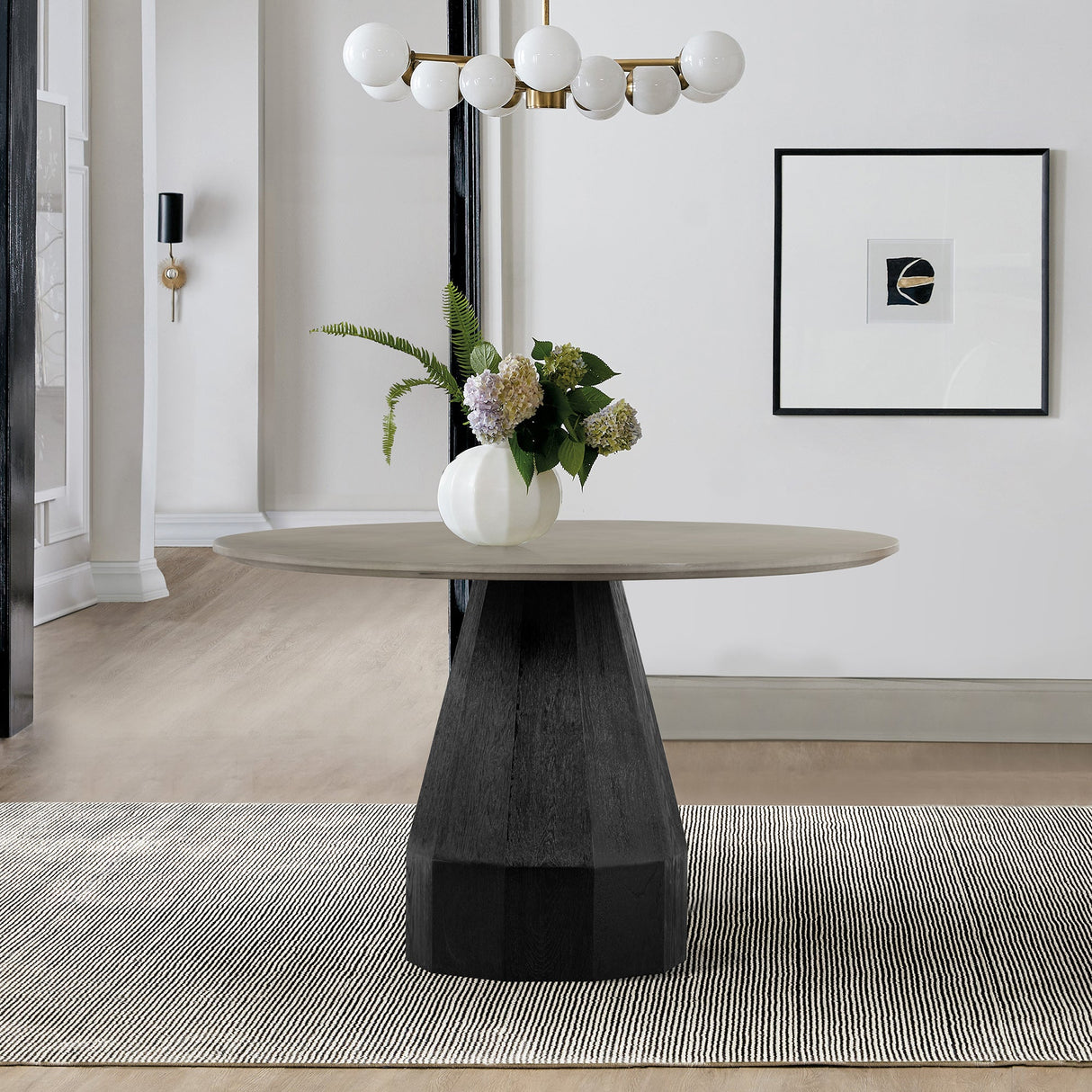 Armen Living Revival Concrete + Wood Dining Table