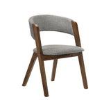 Armen Living Rowan Solid Rubberwood 100% Polyester Dining Chair