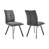 Armen Living Rylee Fabric+Metal 100% Polyester Dining Chair