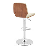 Armen Living Sabine Bent Wood/Metal/Faux Leather 100% Polyurethane Barstool