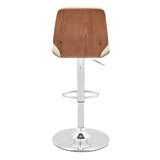 Armen Living Sabine Bent Wood/Metal/Faux Leather 100% Polyurethane Barstool