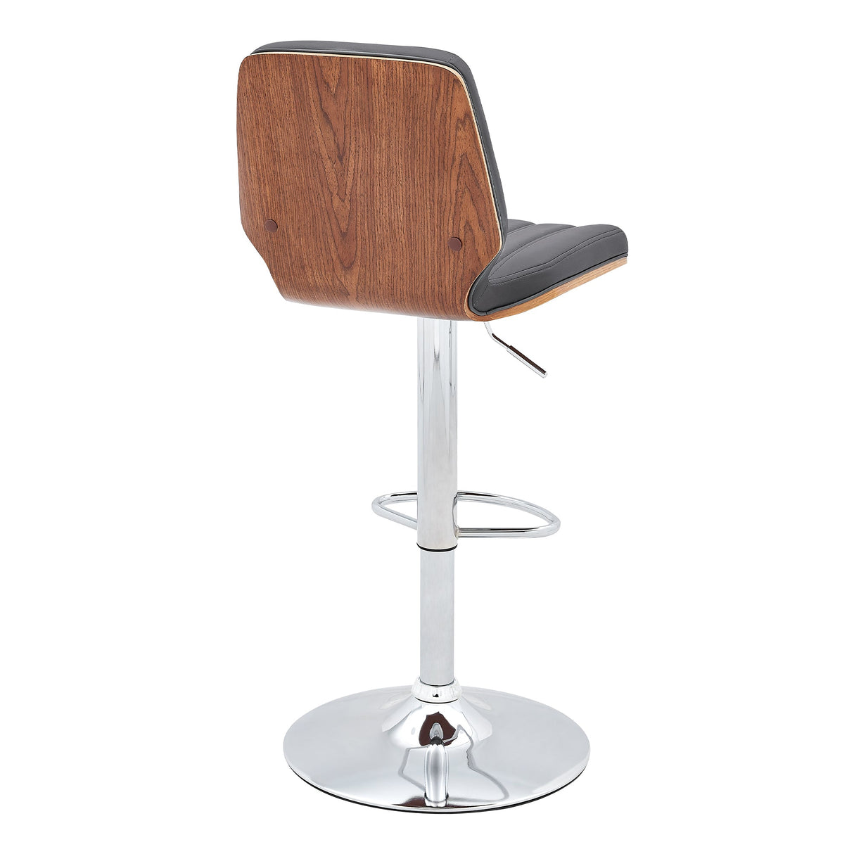 Armen Living Sabine Bent Wood/Metal/Faux Leather 100% Polyurethane Barstool