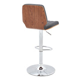 Armen Living Sabine Bent Wood/Metal/Faux Leather 100% Polyurethane Barstool