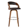 Armen Living Shelly Wood/Faux Leather/Leatherette 100% Polyurethane Barstool