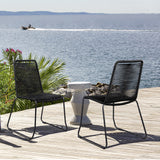 Armen Living Shasta Gpc SteelRope Polypropolene Outdoor Dining Chair