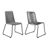 Armen Living Shasta Gpc SteelRope Polypropolene Outdoor Dining Chair