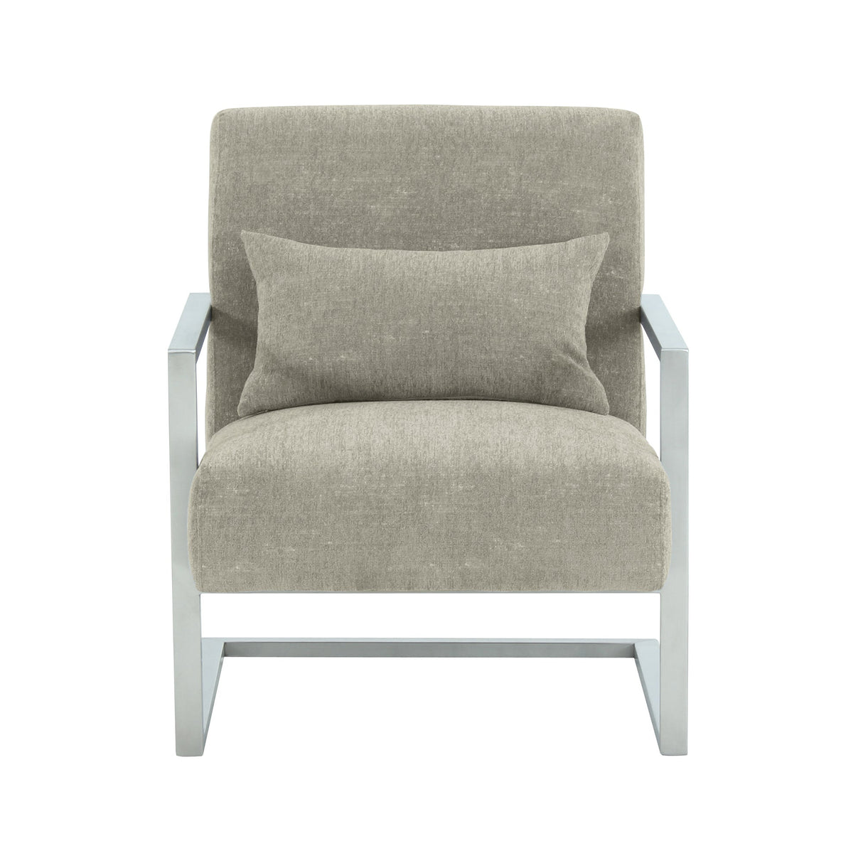 Armen Living Skyline Linen+Ss 100% Polyester Accent Chair