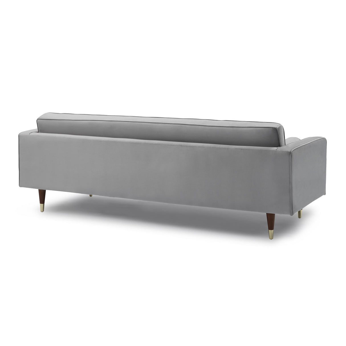 Armen Living Somerset Velvet/Eucalyptus/Plywood/S-Shaped Spring/Rubber Wood Feet With Golden Tips Velvet Sofa