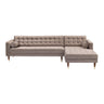 Armen Living Somerset Velvet Mid Century Modern Right Sectional Sofa