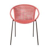 Armen Living Snack Steel/Rope Polypropelene Outdoor Dining Chair