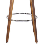 Armen Living Sonia Wood/Faux Leather/Leatherette/Stainless Steel 100% Polyurethane Swivel Barstool