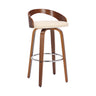 Armen Living Sonia Wood/Faux Leather/Metal 100% Polyurethane Swivel Barstool