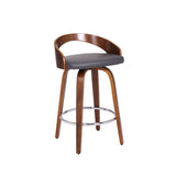 Armen Living Sonia Chrome Steel,Faux Leather,Plywood 100% Polyurethane Swivel Barstool